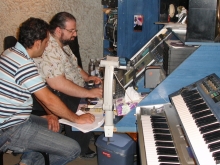 Με τον Κώστα Αλμπάνη στο στούντιο